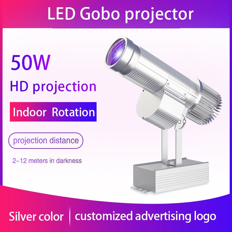 
                  
                    LED Logo Projection Custom Advertising Image Sign Rotary LED Light Gobo Projector
                  
                