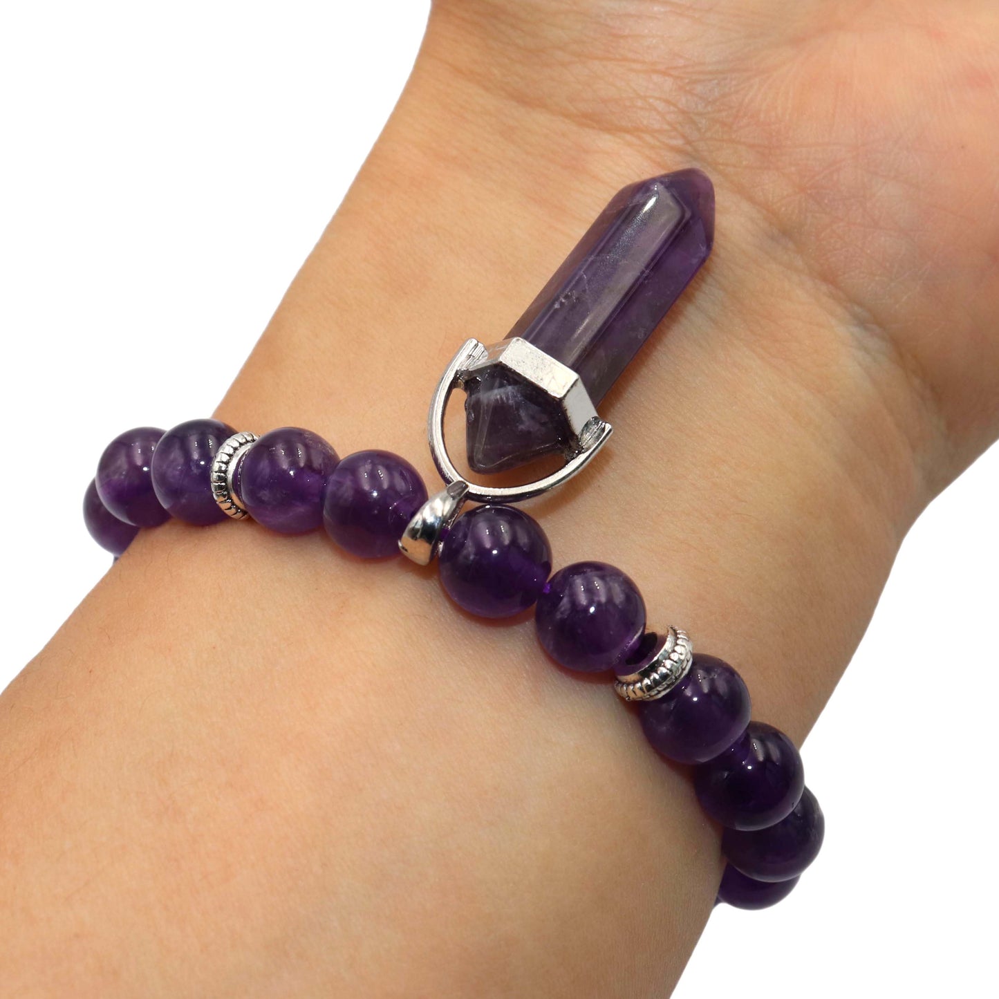 
                  
                    Natural Stone Hexagonal Pendant Beaded Bracelets
                  
                