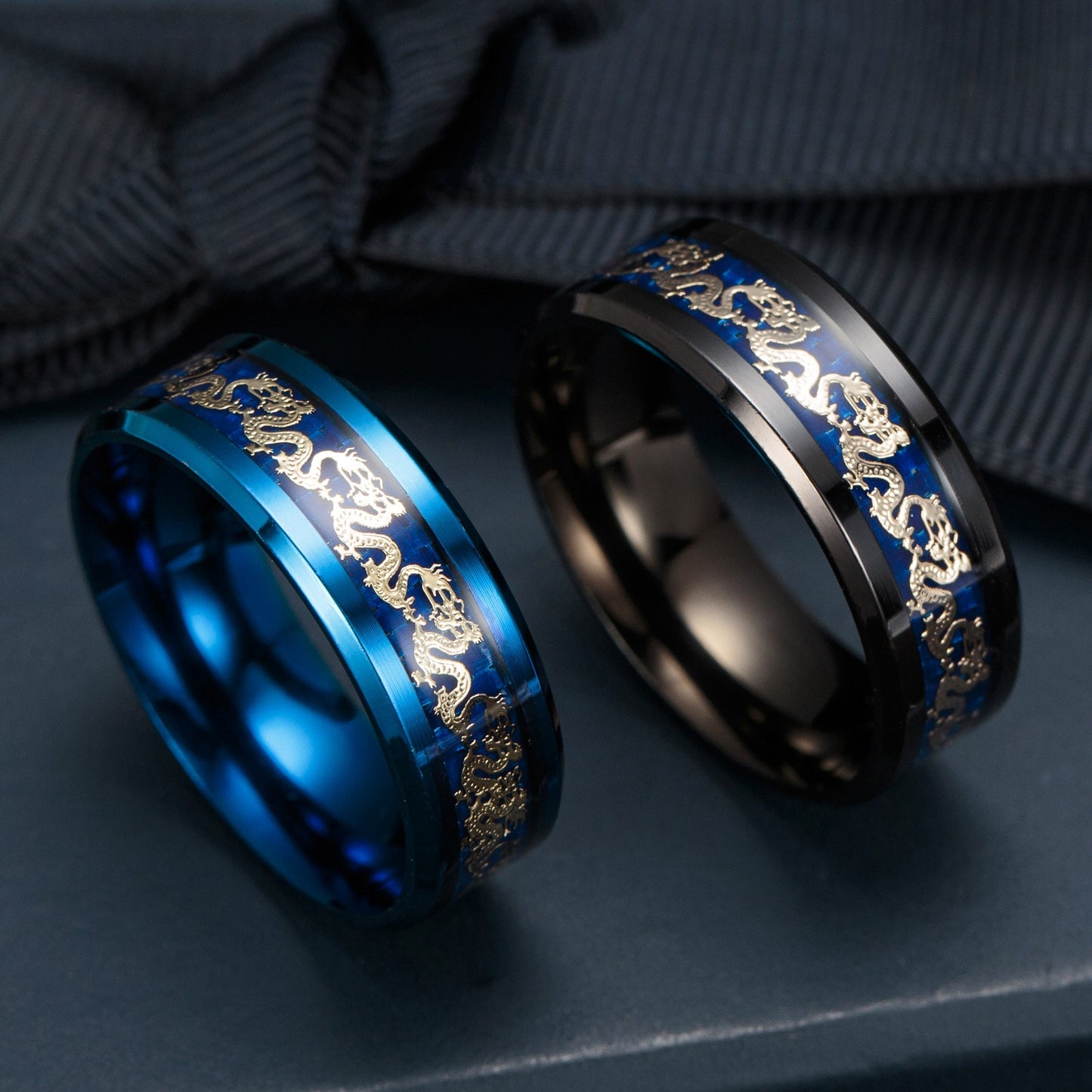 
                  
                    Dragon Blue Black Snake Rings
                  
                