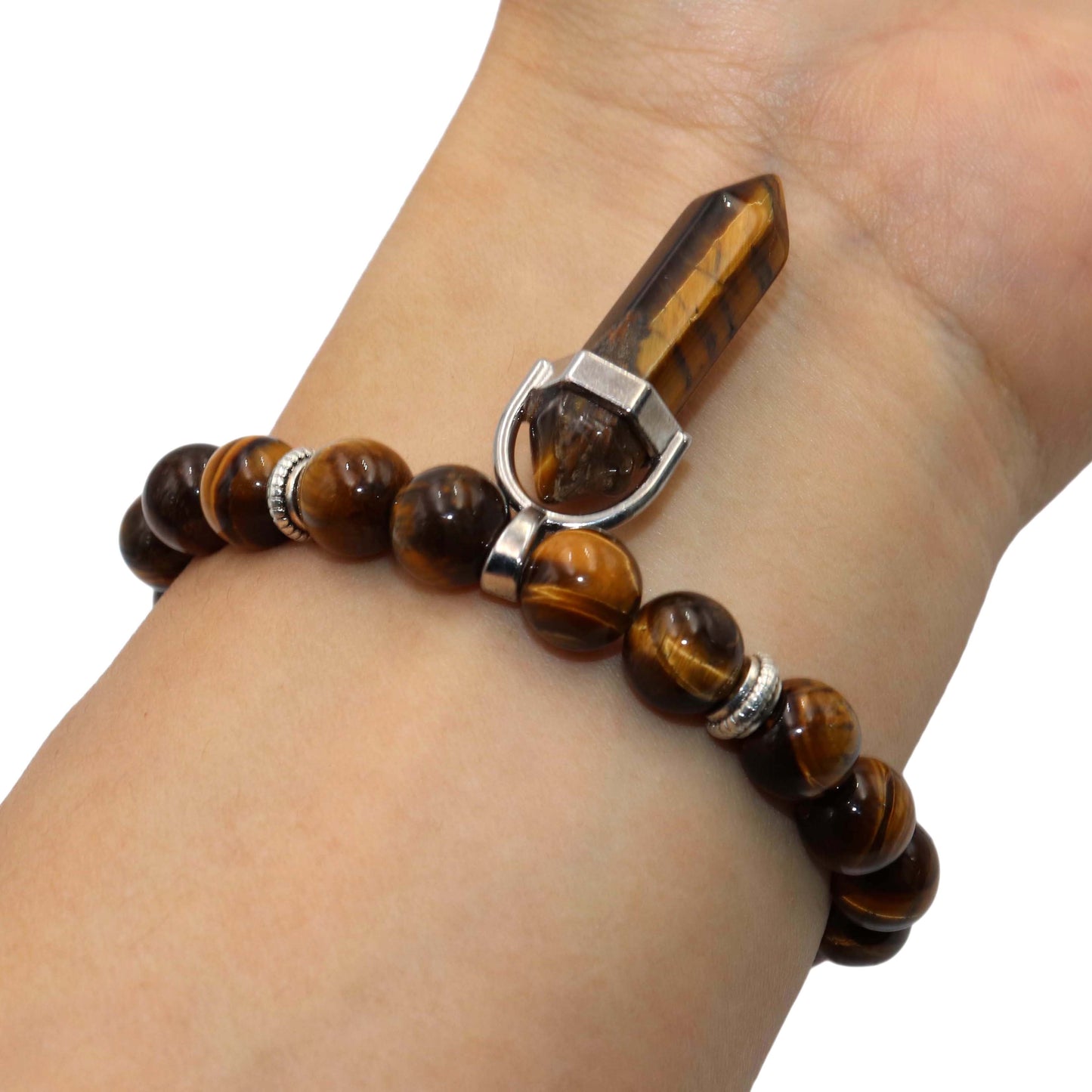 
                  
                    Natural Stone Hexagonal Pendant Beaded Bracelets
                  
                