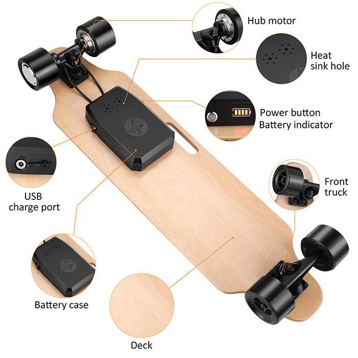 
                  
                    Electric Skateboard with Remote 700W/900W, 8.6MPH/28 MPH Top Speed, 12Miles/16Miles
                  
                