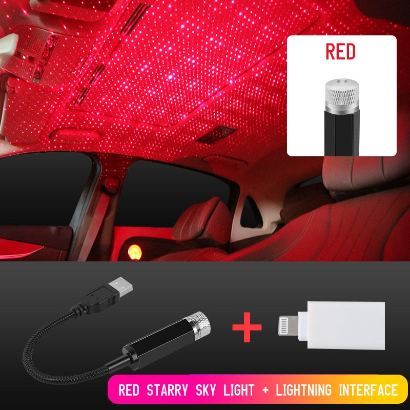 
                  
                    Car Roof Star Light Interior LED Starry Laser Atmosphere Ambient Projector USB Auto Decor Night Light
                  
                