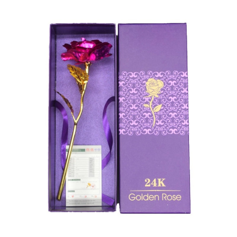 
                  
                    24K Foil Plated Rose Gold Rose Forever Love Multicolor Lighting Rose Flower
                  
                