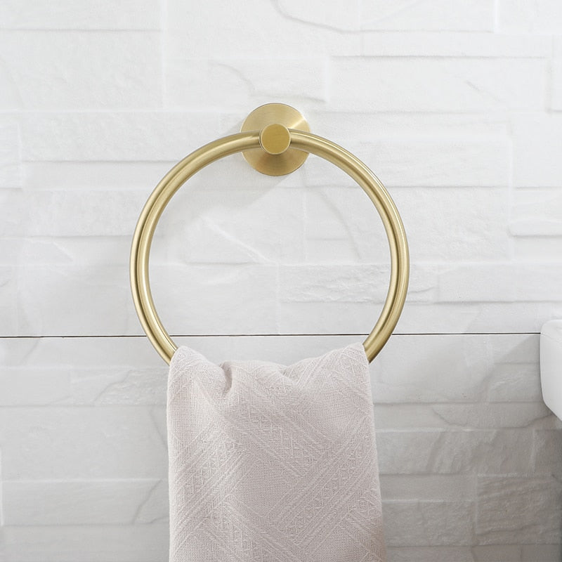 
                  
                    Bathroom Accessories Wall Mounted Soap Dish, Robe Hook, Towel Ring, Paper Holder, Toilet Brush Holder, Towel Rack Shelf
                  
                