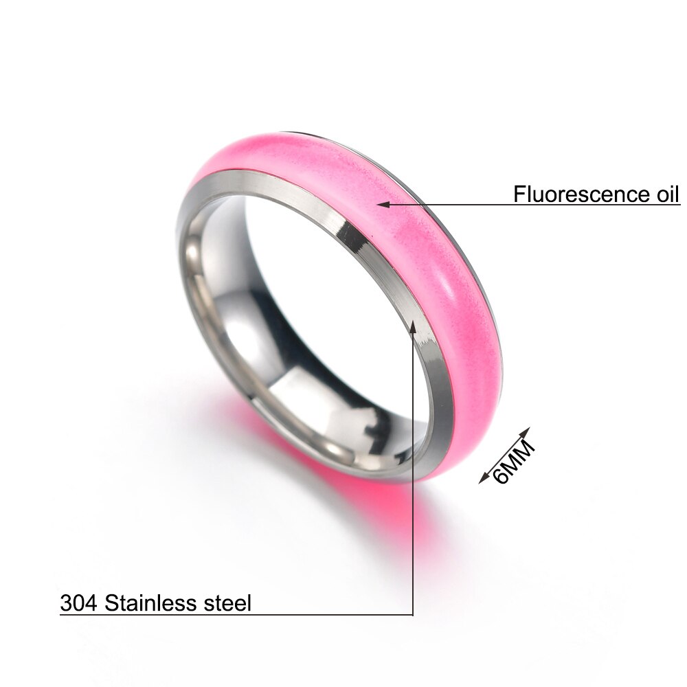 
                  
                    Stainless Steel Luminous Rings Glow in the Dark
                  
                