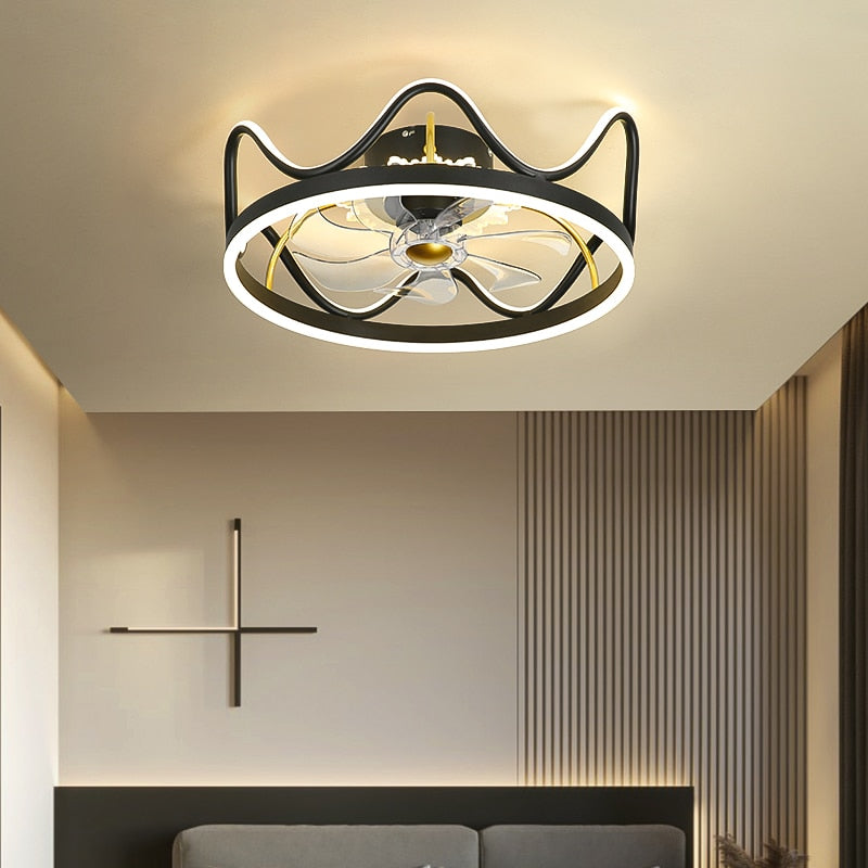 LED Invisible Ceiling Fan Light with Remote Control