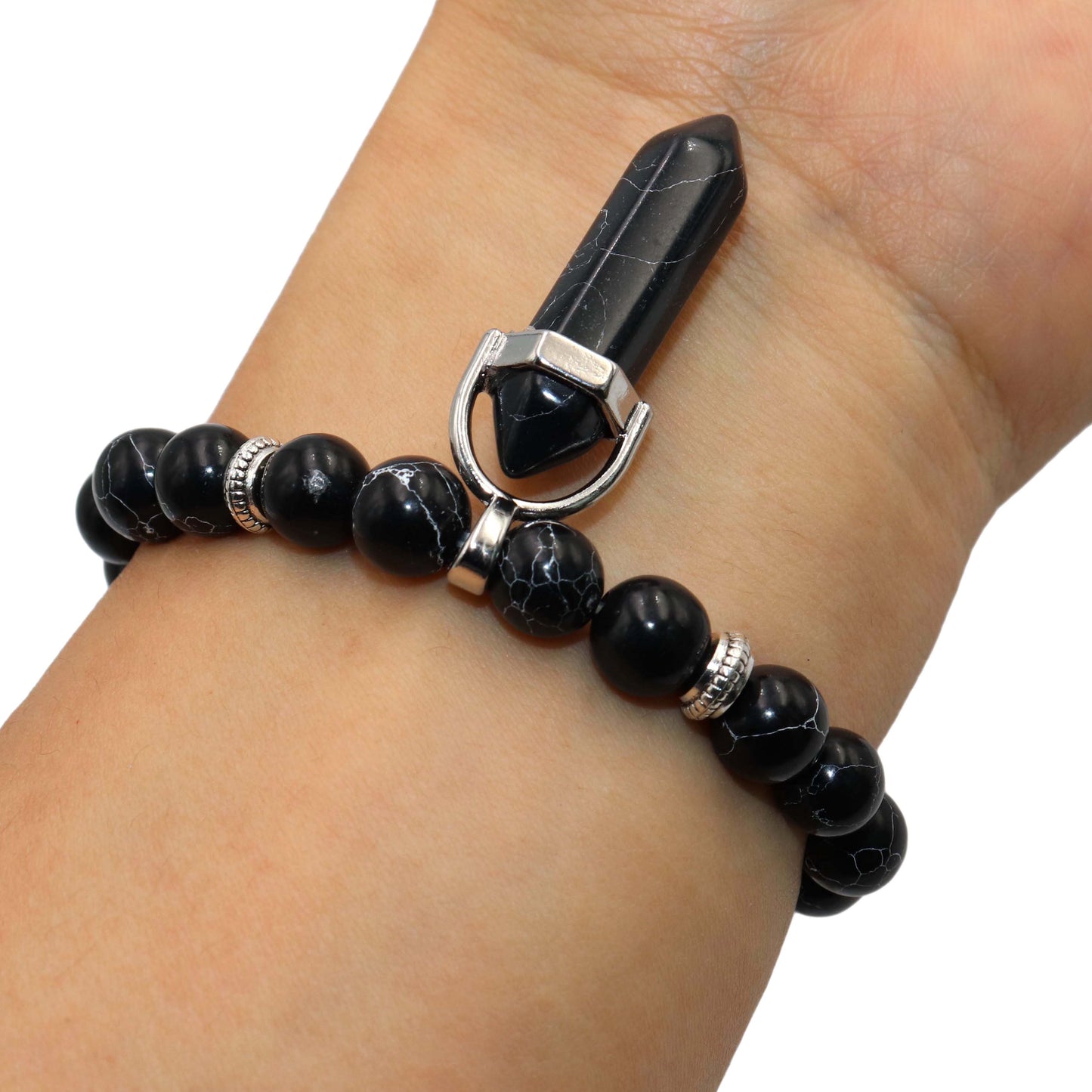 
                  
                    Natural Stone Hexagonal Pendant Beaded Bracelets
                  
                