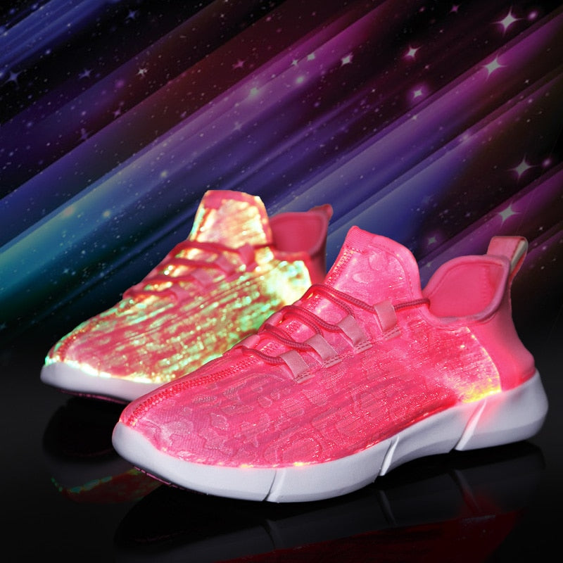 
                  
                    Summer LED Fiber Optic Shoes USB Recharge Glowing Sneakers
                  
                