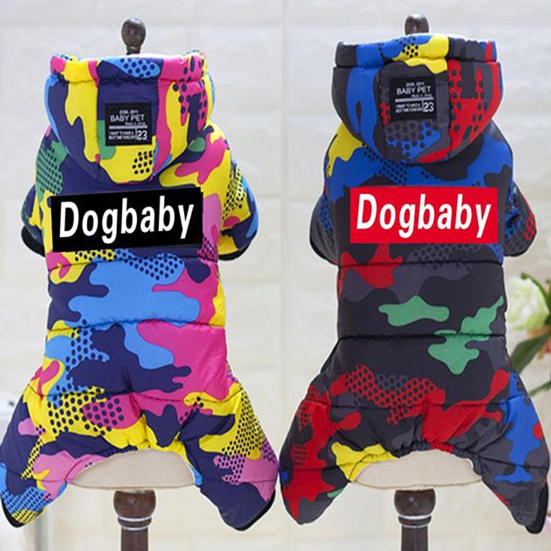 Dog Clothes Winter Warm Windproof Coat Clothing Jumpsuit Hoodies Jacket