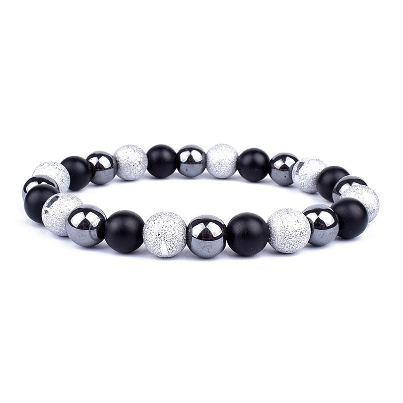 
                  
                    Natural Black Obsidian Hematite Tiger Eye Beads Bracelets Magnetic Health Protection
                  
                