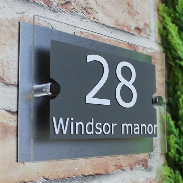 Customizable Modern House Door Plate Numbers