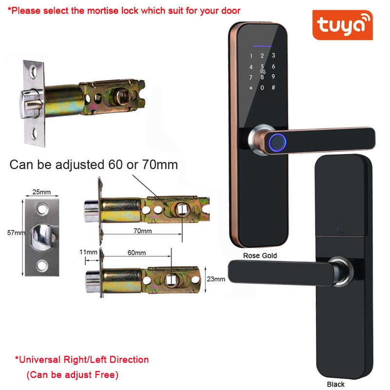 
                  
                    Tuya WiFi Electronic Smart Door Lock with Biometric Fingerprint Password Key Unlock
                  
                