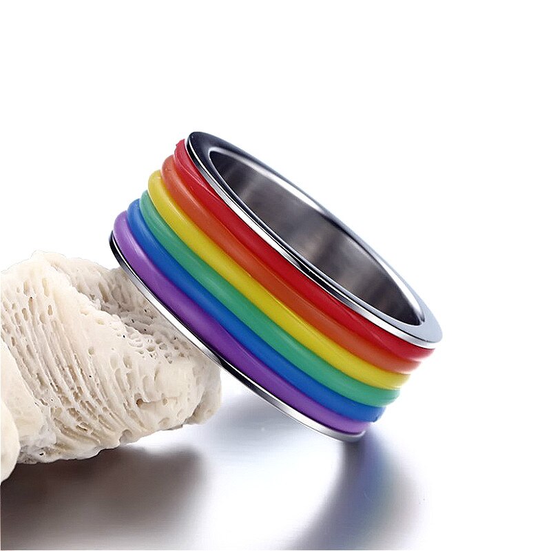 
                  
                    Rainbow Colorful LGBT Rings Stainless Steel
                  
                