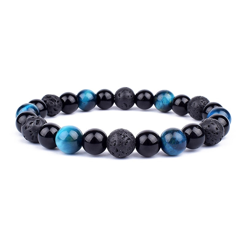 
                  
                    Natural Black Obsidian Hematite Tiger Eye Beads Bracelets Magnetic Health Protection
                  
                