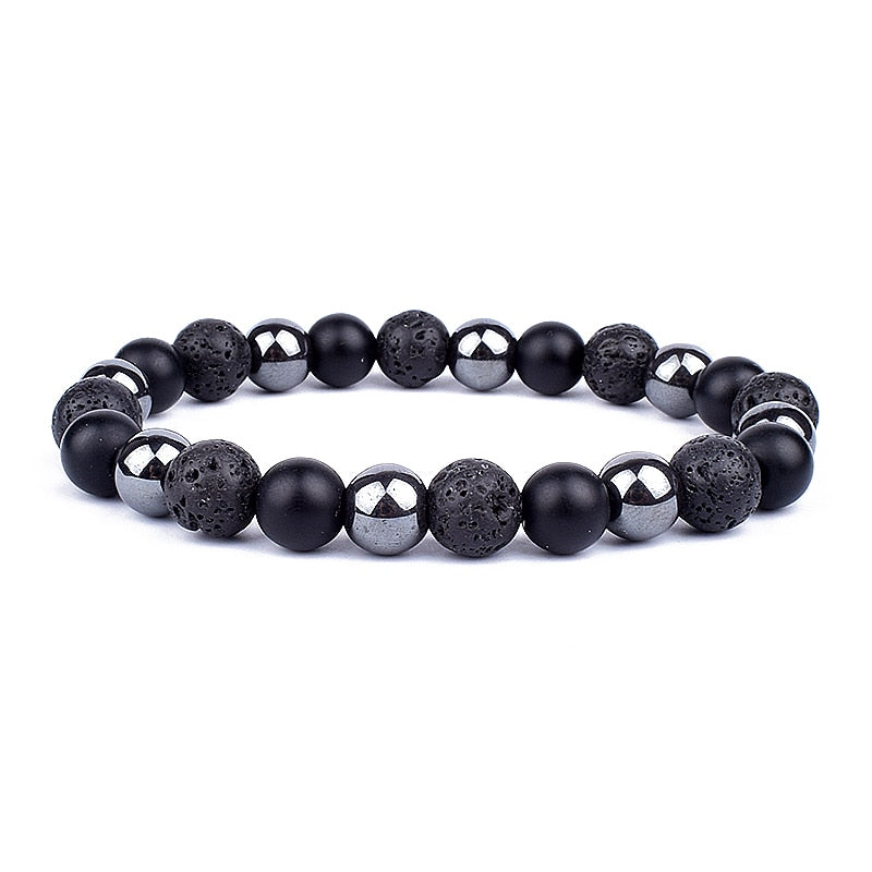 
                  
                    Natural Black Obsidian Hematite Tiger Eye Beads Bracelets Magnetic Health Protection
                  
                