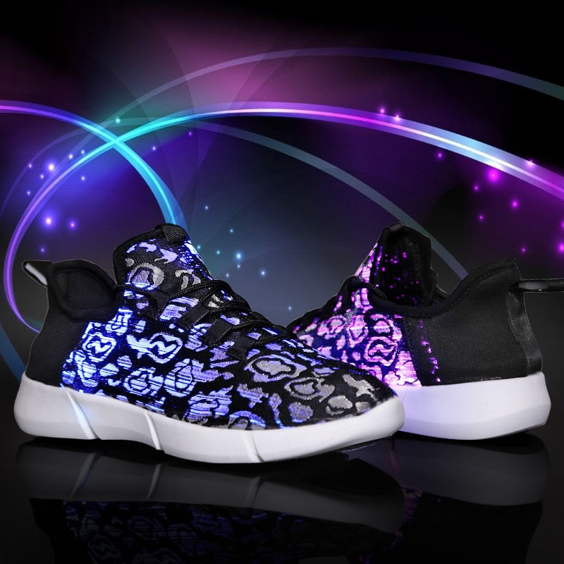 
                  
                    Summer LED Fiber Optic Shoes USB Recharge Glowing Sneakers
                  
                