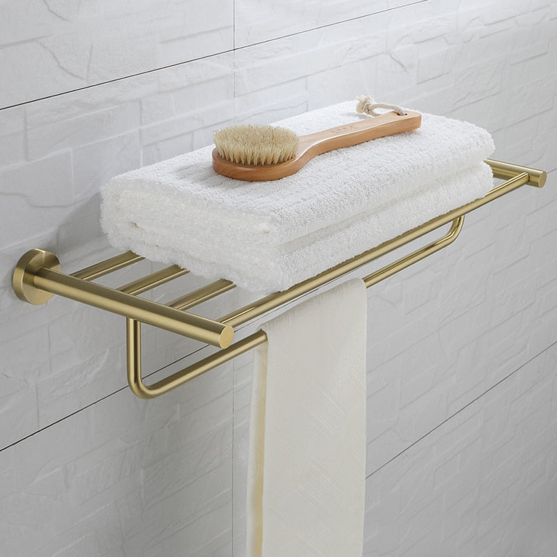 
                  
                    Bathroom Accessories Wall Mounted Soap Dish, Robe Hook, Towel Ring, Paper Holder, Toilet Brush Holder, Towel Rack Shelf
                  
                