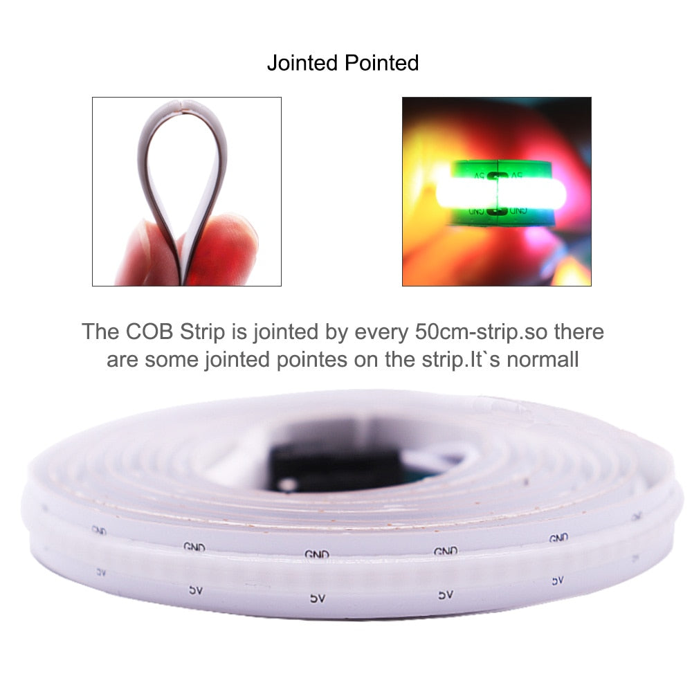 
                  
                    Full Color COB LED Strip High-Density Individually Addressable Smart RGB LED Light
                  
                