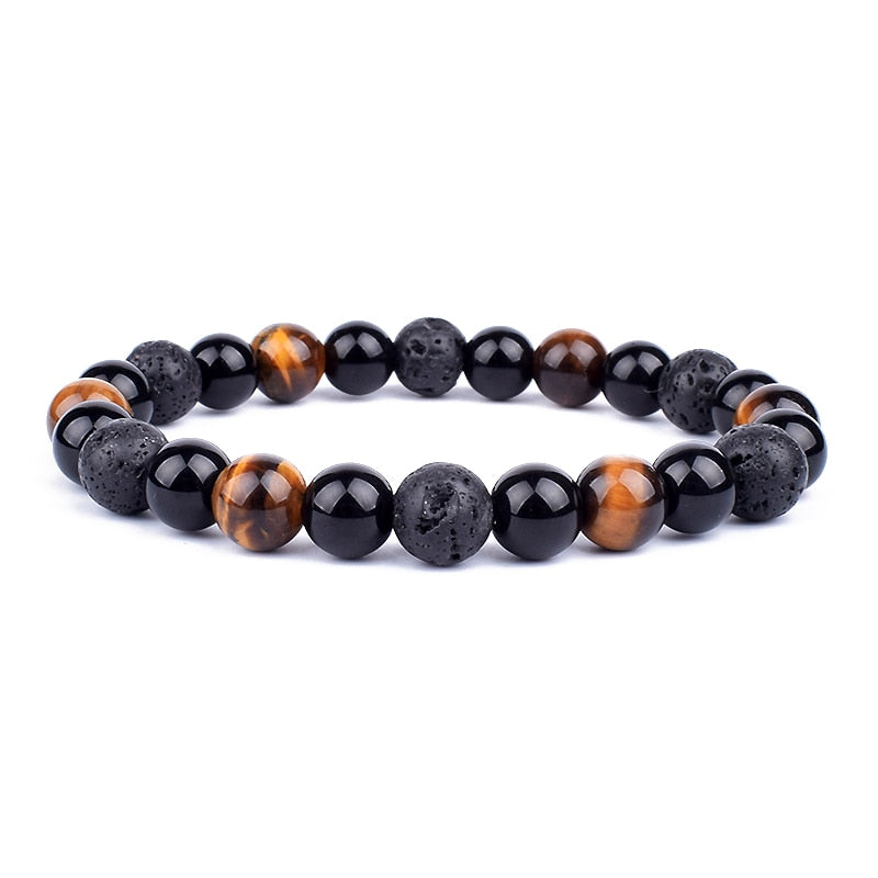 
                  
                    Natural Black Obsidian Hematite Tiger Eye Beads Bracelets Magnetic Health Protection
                  
                