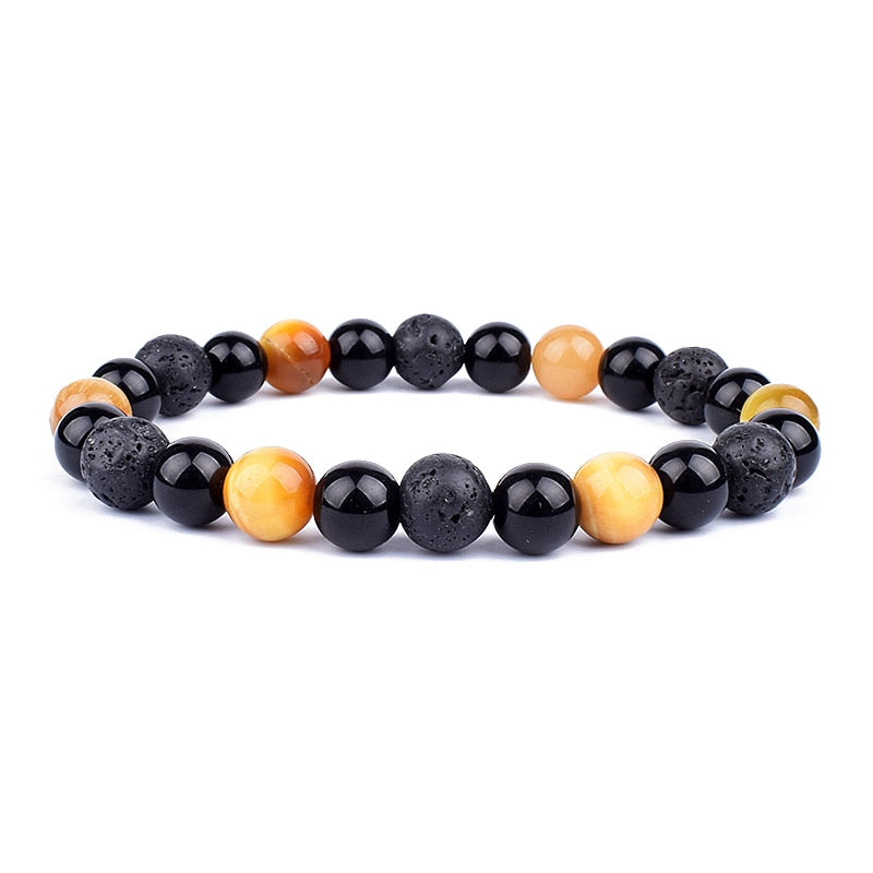 
                  
                    Natural Black Obsidian Hematite Tiger Eye Beads Bracelets Magnetic Health Protection
                  
                