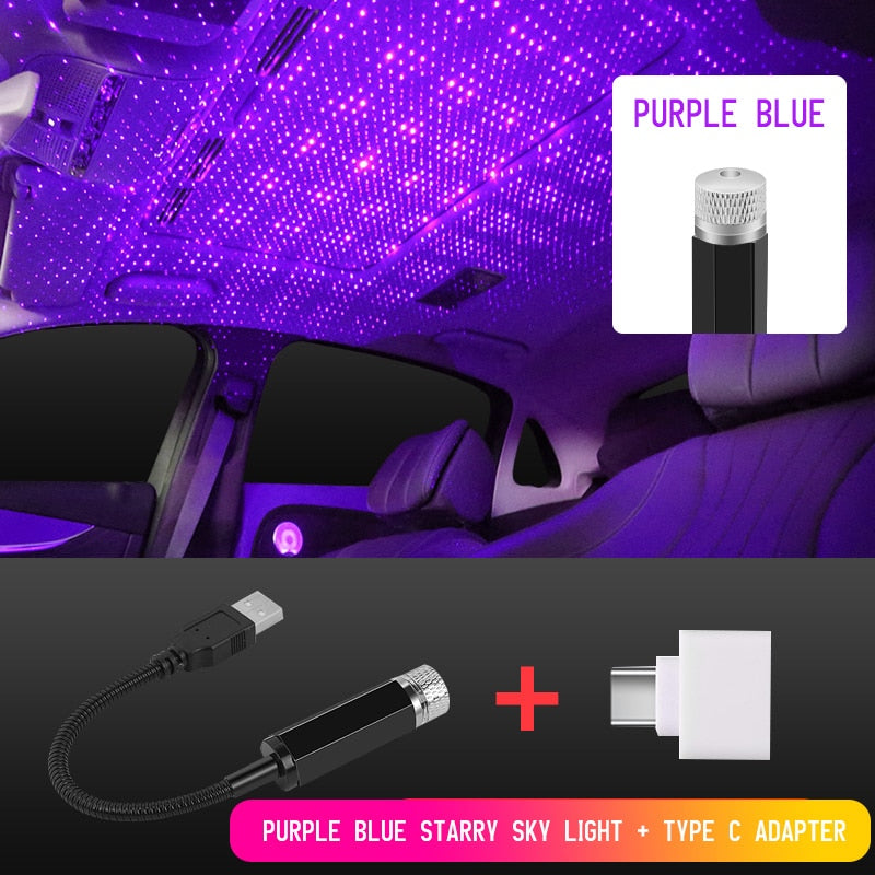 
                  
                    Car Roof Star Light Interior LED Starry Laser Atmosphere Ambient Projector USB Auto Decor Night Light
                  
                