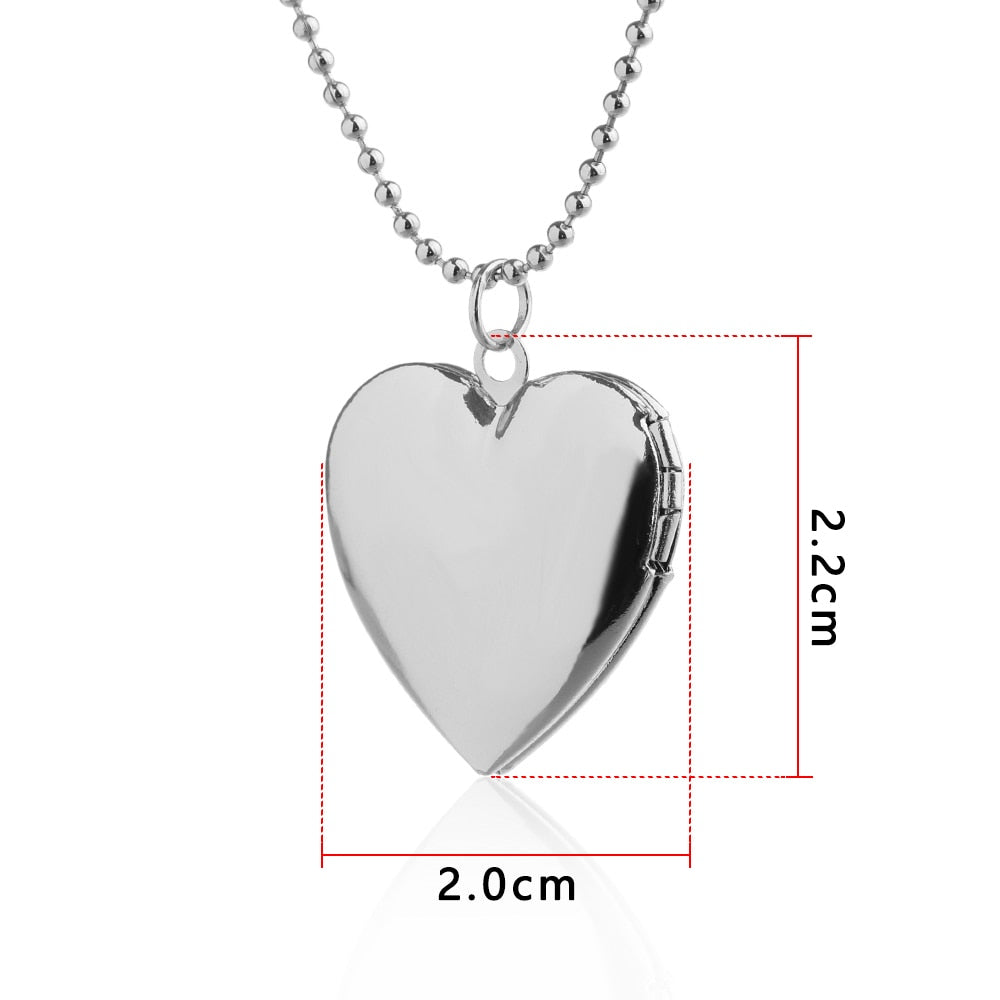 
                  
                    Heart Shaped Photo Picture Frame Locket Pendant Necklace
                  
                