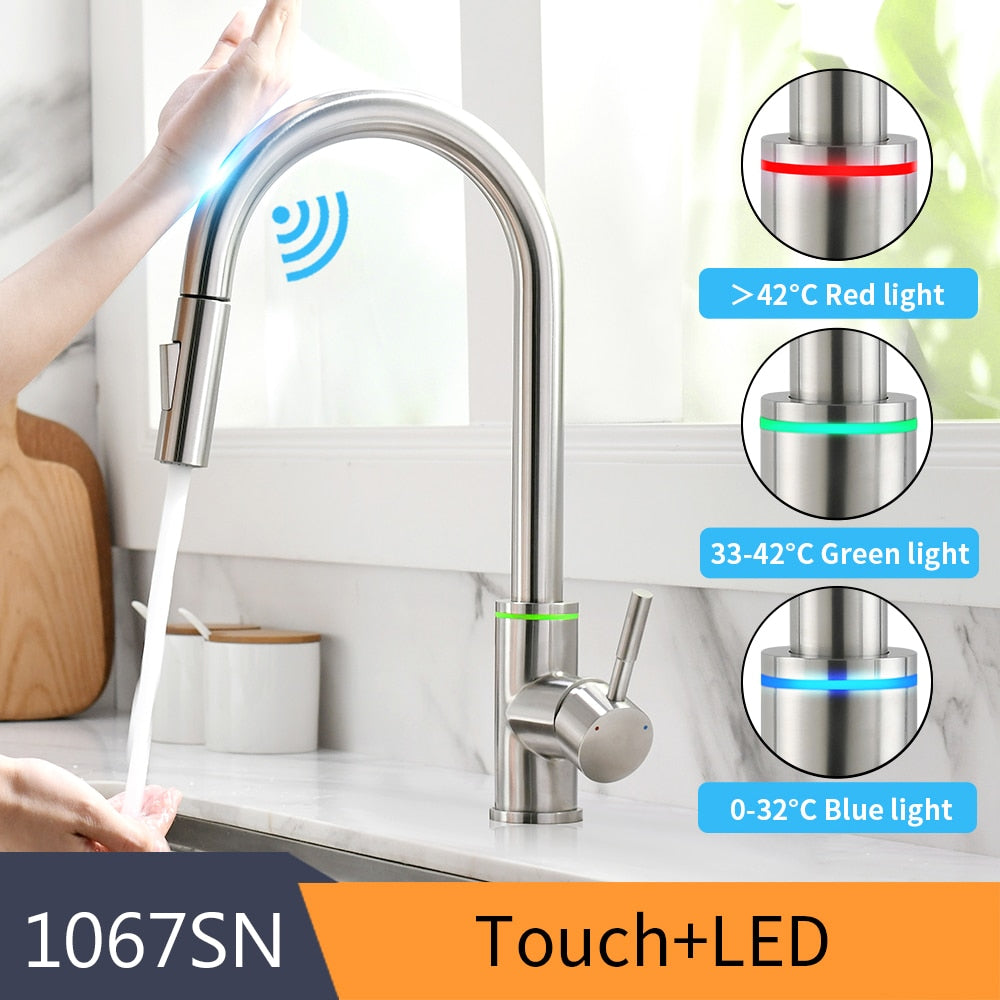 
                  
                    Smart Touch Kitchen Sensor Faucets Rotate Touch Faucet Sensor Water Mixer
                  
                