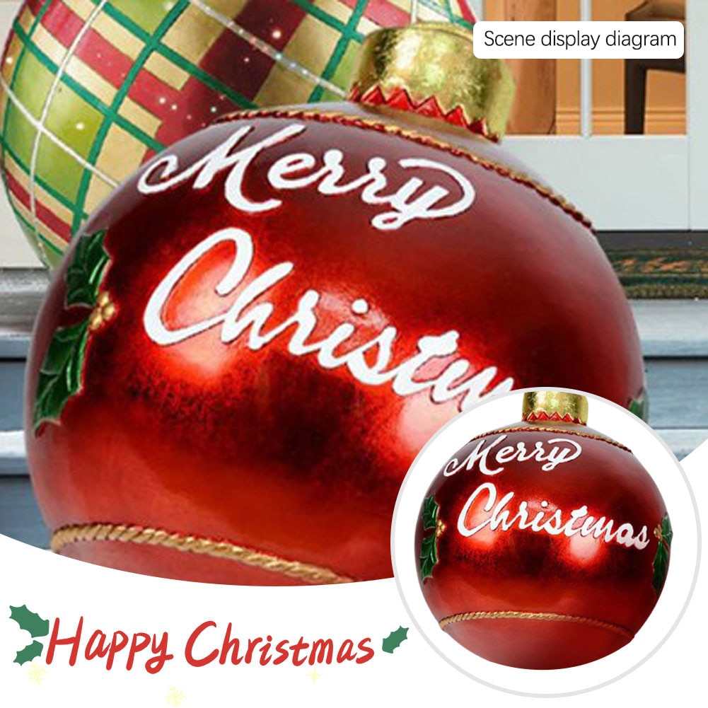 
                  
                    60cm Outdoor Christmas Inflatable Decorated PVC Christmas Balls Outdoor Decor Without Light
                  
                