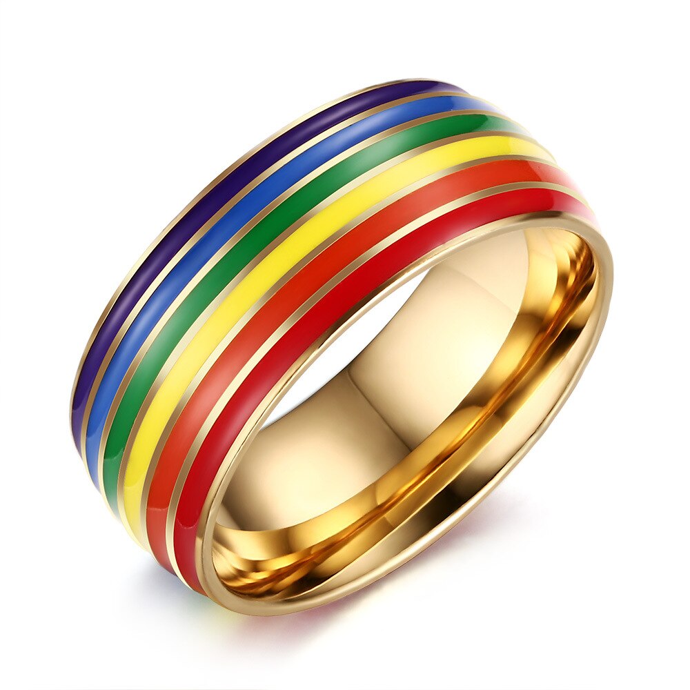 
                  
                    Rainbow Colorful LGBT Rings Stainless Steel
                  
                