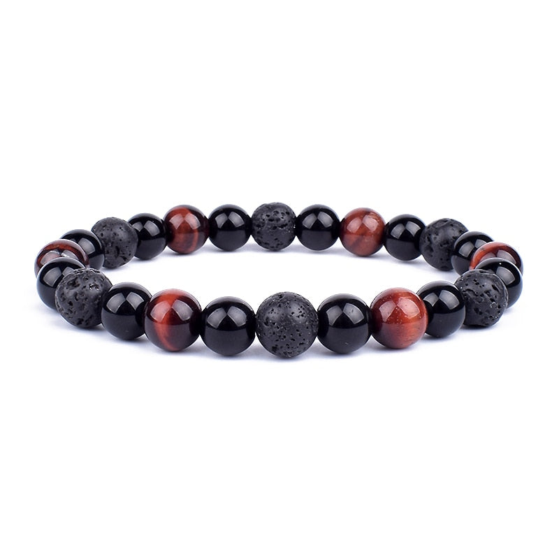 
                  
                    Natural Black Obsidian Hematite Tiger Eye Beads Bracelets Magnetic Health Protection
                  
                