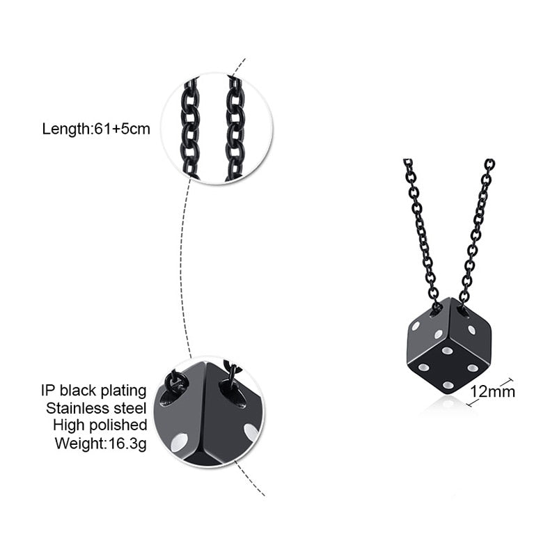 
                  
                    Vnox Cube Dice Style Stainless Steel Necklaces
                  
                