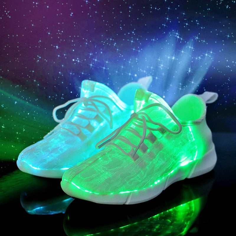 
                  
                    Summer LED Fiber Optic Shoes USB Recharge Glowing Sneakers
                  
                