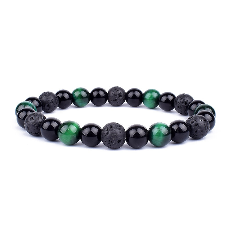 
                  
                    Natural Black Obsidian Hematite Tiger Eye Beads Bracelets Magnetic Health Protection
                  
                