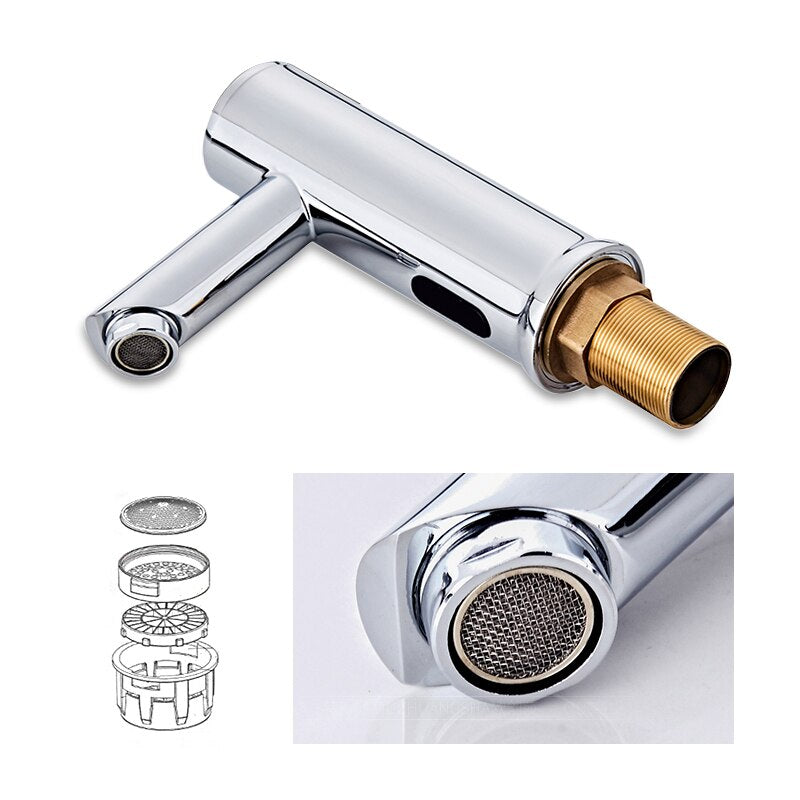 
                  
                    Automatic Infrared Sensor Sink Faucet Touchless Basin Water Tap DC 6V Battery Water Saving Cold and Hot Water Mixer Tap Faucet
                  
                