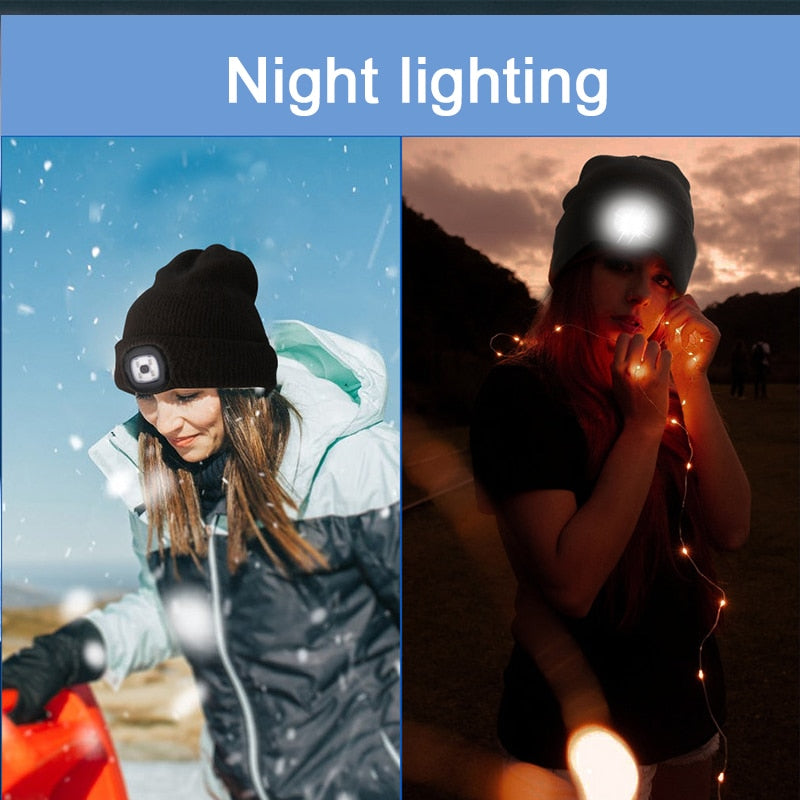 
                  
                    Beanie Hat LED Light USB Rechargeable Battery Knitted Warm Hat
                  
                