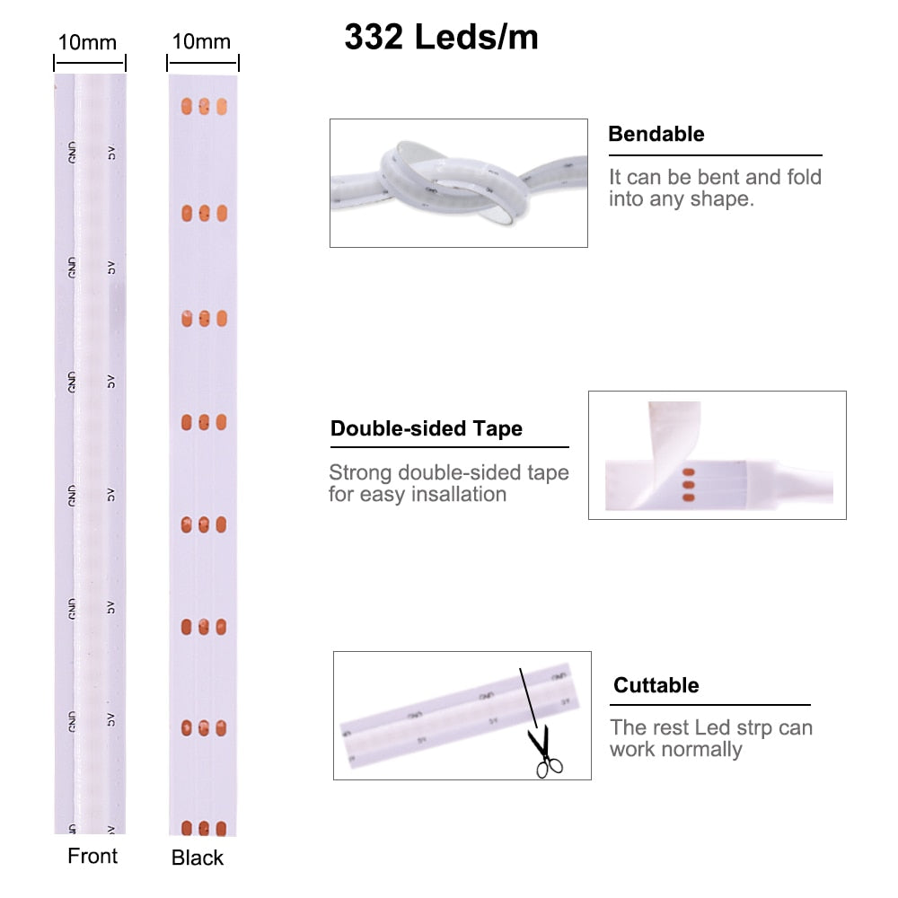 
                  
                    Full Color COB LED Strip High-Density Individually Addressable Smart RGB LED Light
                  
                