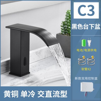 
                  
                    Smart Sensor Waterfall Basin Faucet Automatic Sensor Faucet Hot Cold Water Mixer Deck Mount Bathroom Faucet Battery Power
                  
                