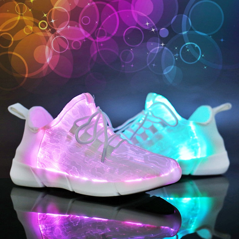 
                  
                    Summer LED Fiber Optic Shoes USB Recharge Glowing Sneakers
                  
                