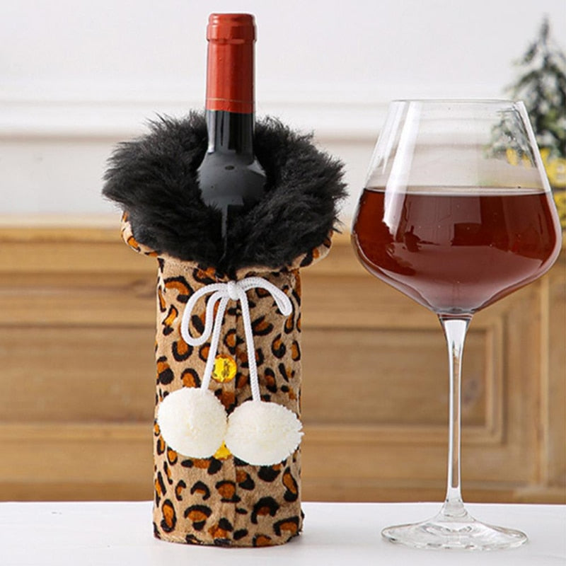 
                  
                    1pc Christmas Wine Champagne Bottle Cover Bag Plush Fabrics Holiday Christmas Decor For Home
                  
                