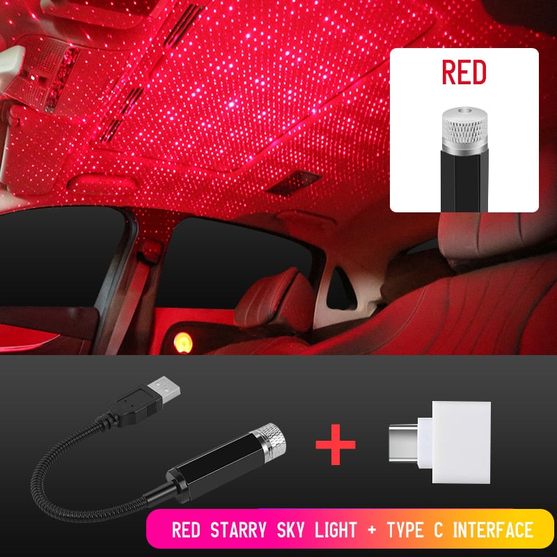 
                  
                    Car Roof Star Light Interior LED Starry Laser Atmosphere Ambient Projector USB Auto Decor Night Light
                  
                