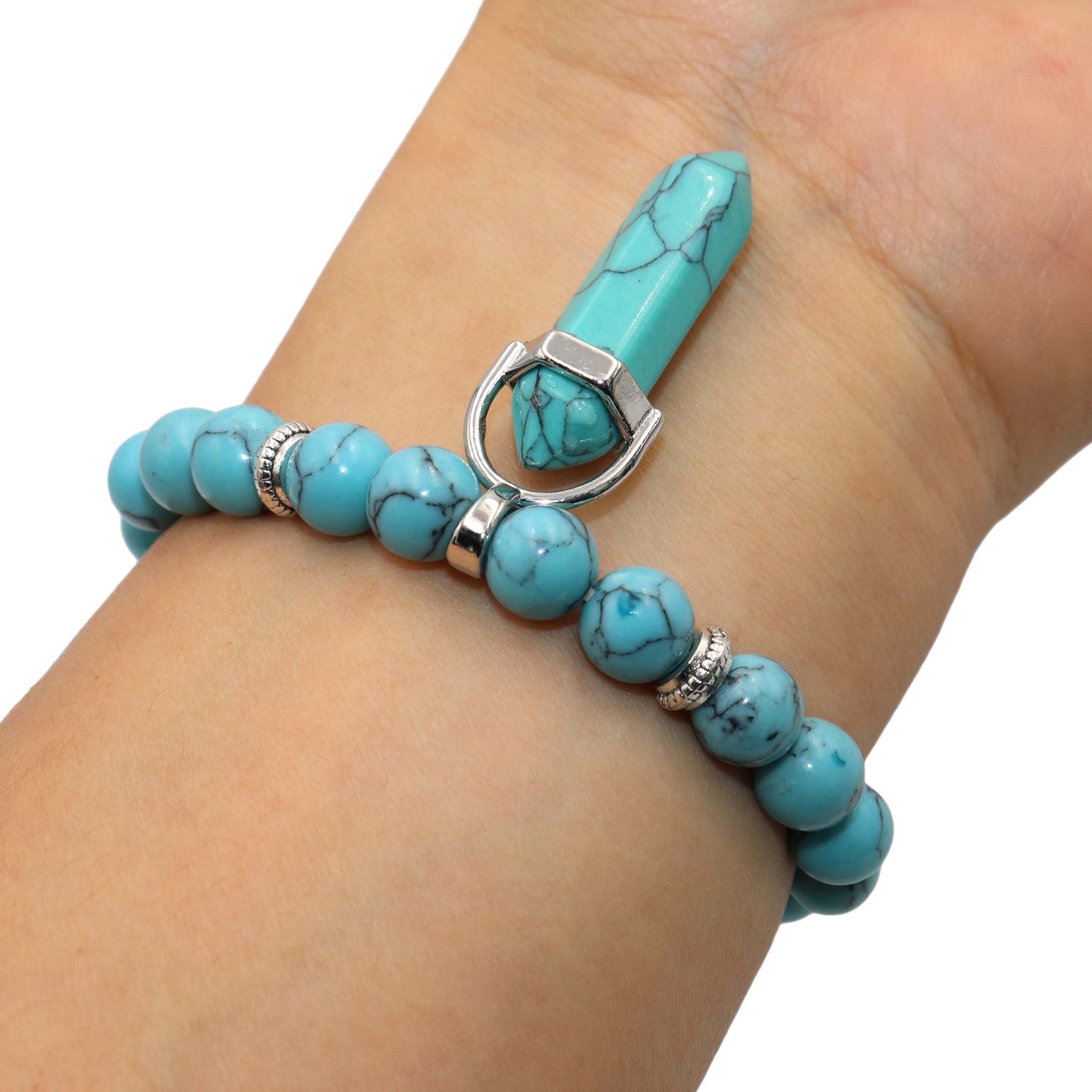 
                  
                    Natural Stone Hexagonal Pendant Beaded Bracelets
                  
                