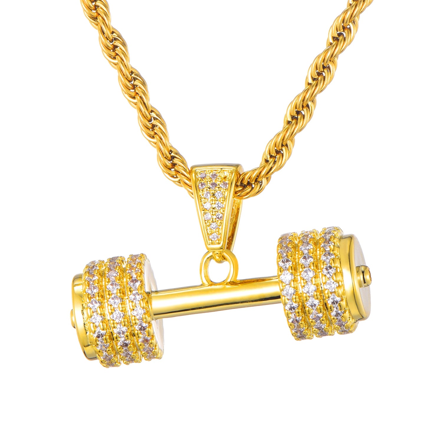 
                  
                    Dumbbell Fitness Pendant Necklace with Rope Chain
                  
                