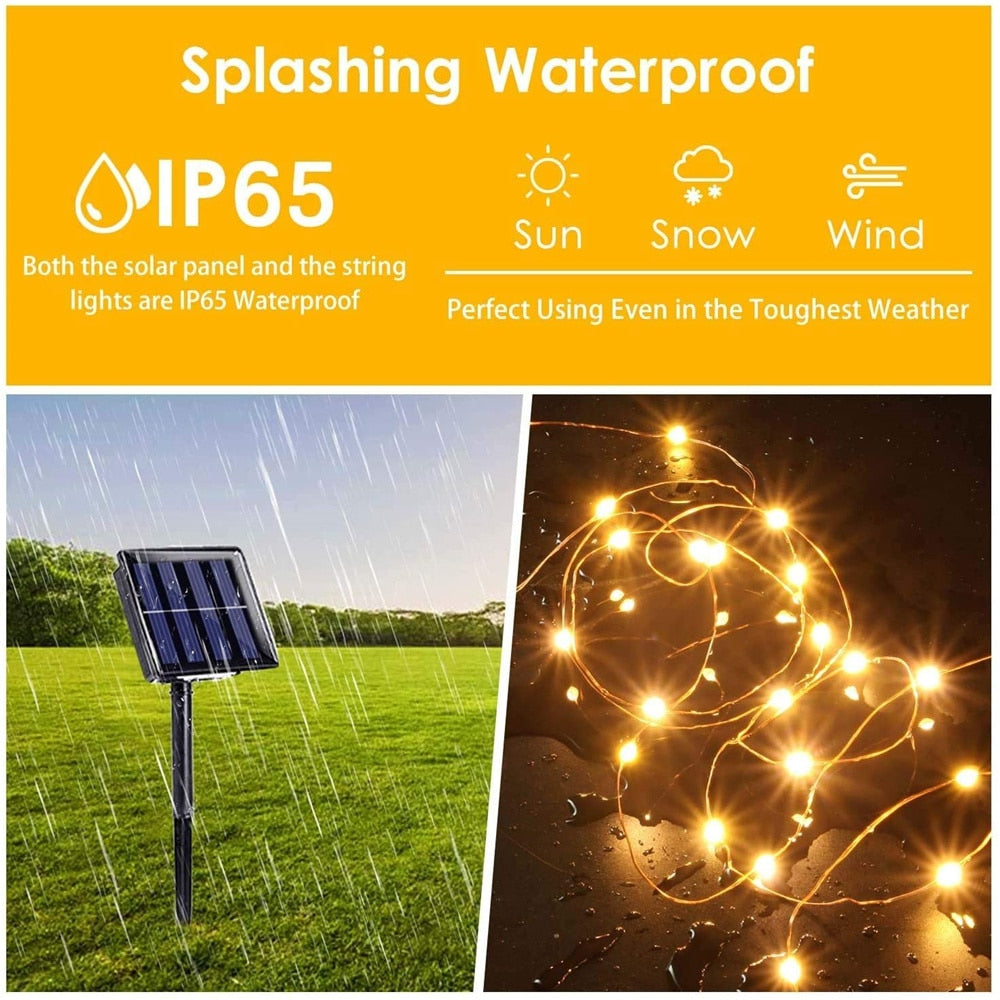 
                  
                    OSIDEN LED Outdoor Solar String Lights 7m/12m/22m Holiday Christmas Lights Garland
                  
                