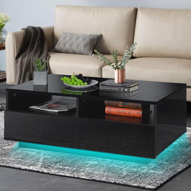 
                  
                    RGB LED Coffee Table High Gloss Side Table Living Room Furniture
                  
                