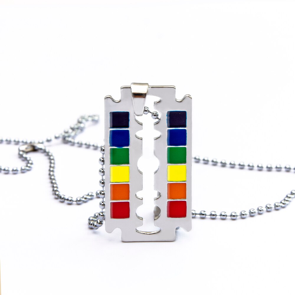 
                  
                    Rainbow Razor Design Pendant Necklace LGBT Necklaces
                  
                