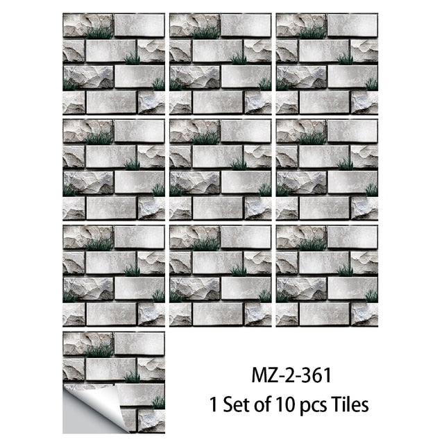 
                  
                    10pcs Tiles Sticker Kitchen Backsplash Waterproof Bathroom Home Decor Self-adhesive Tiles
                  
                