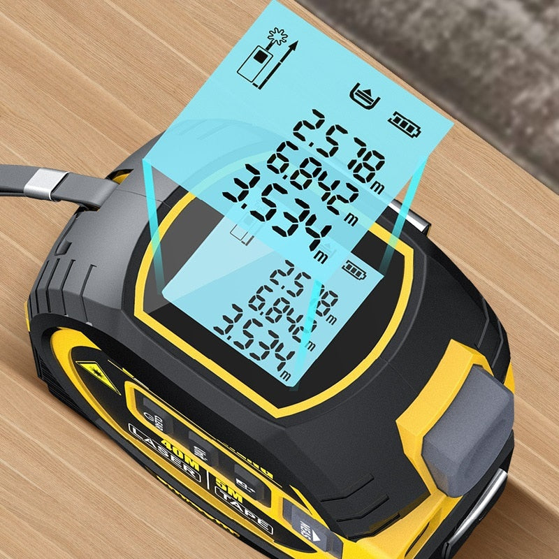 
                  
                    3-in-1 Laser Tape Measure Rangefinder Infrared High-Precision Intelligent Electronic Ruler Cross Line Measuring Tool
                  
                