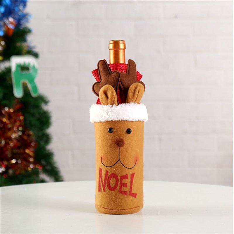 
                  
                    1pc Christmas Wine Champagne Bottle Cover Bag Plush Fabrics Holiday Christmas Decor For Home
                  
                