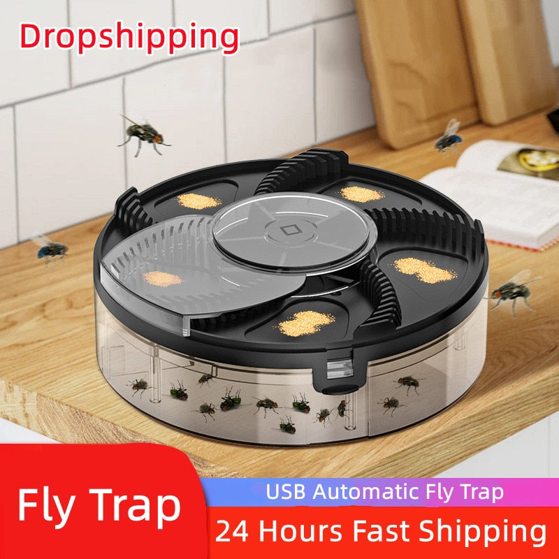 USB Flycatcher with Baits Electric Fly Trap Insect Pest Catching Flytrap