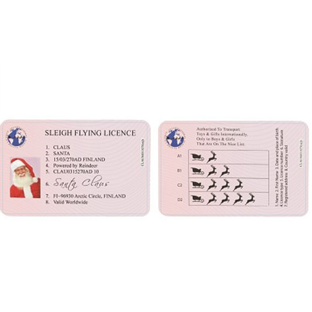 
                  
                    Santa Claus Flight License Christmas Eve Driving License for Kids
                  
                